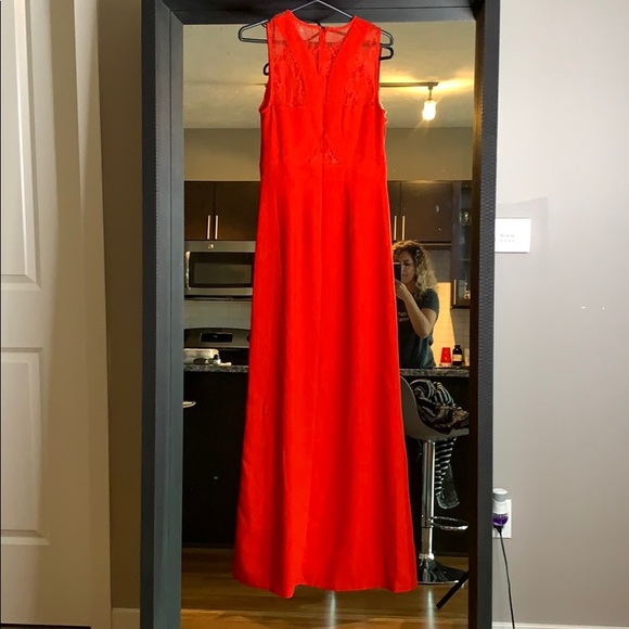 Long Red Gala Gown Size M - Picture 4 of 5
